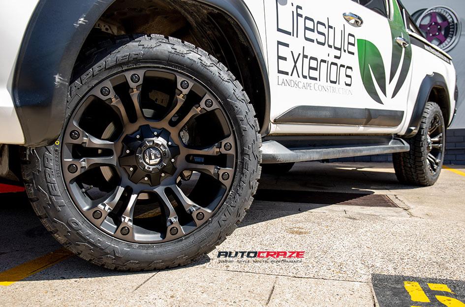 TOYOTA HILUX N80 4WD VAPOR BLACK MACHINED WITH DARK TINT